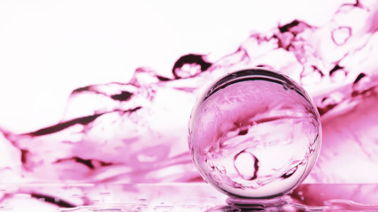 Tools for vision correction. Glasses and lenses with diopters on the background of splashes and blurry.