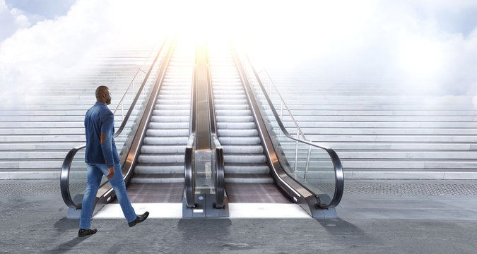 Hurry up not to be late. Mixed media