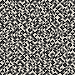 Funky art deco intricate tiny random triangle Truchet tiling. Subtle variation in color. Interesting detailed generative art seamless repeat vector pattern swatch.