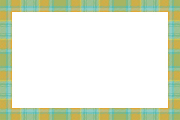 Vintage frame vector. Scottish border pattern retro style. Tartan plaid ornament.