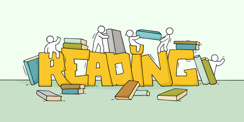 little people with big word Reading