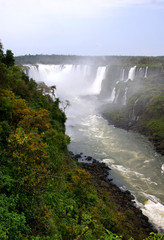 Iguazu River Falls between the countries of Argentina and Brazil