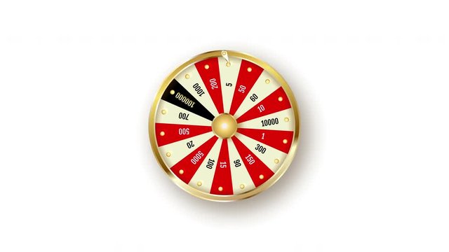 Spinning wheel of fortune, big win