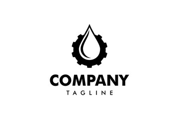 gear and droplets for the icon or logo design concept ready to use
