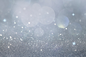 Sparkling Silver Boek and Glitter Background