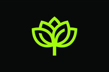 a leaf line for the icon or logo design concept ready to use