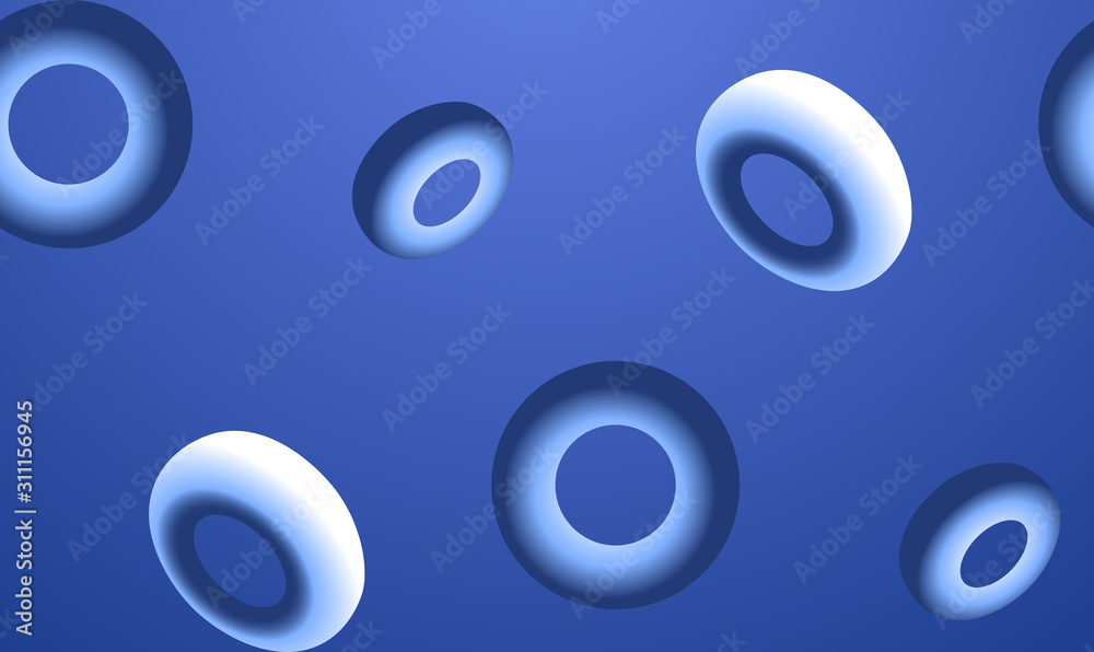 Poster dynamical colored round forms gradient abstract banner flowing liquid shape fluid color badge modern