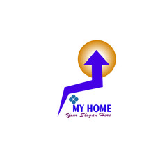 house real estate logo template vector