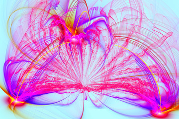 Bright flower.Abstract painting multicolor texture.