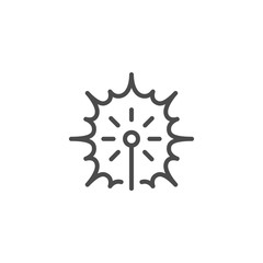 Bengal candle sparks line outline icon