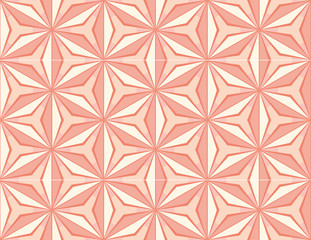 A seamless geometric vector pattern with star shaped mosaic tiles in pink colors. Decorative abstract surface print design. Great for backgrounds, wrapping paper and fabrics.s