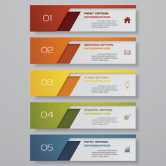 Design clean number banners template. Vector. EPS 10.	