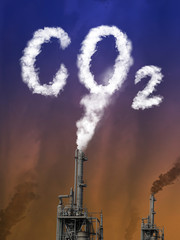 Carbon Dioxide in the sky - 3D Concept