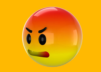 Angry Emoticon - 3d icon