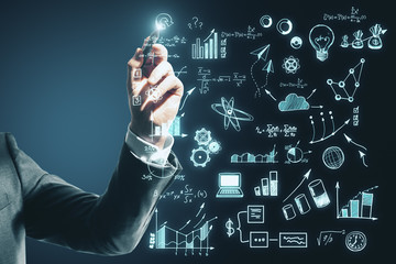 Technology and communication concept.