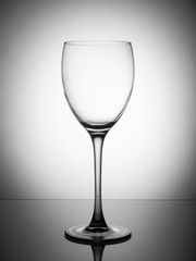 Glass clode up in white grey light studio photo