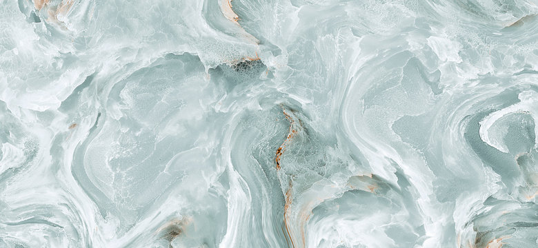 Polished onyx marble with high-resolution, aqua tone emperador marble, natural breccia stone agate surface, modern Italian marble for interior-exterior home decoration tile and ceramic tile surface.