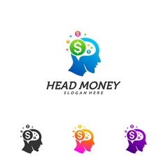 Think Money logo design template vector. Emblem symbol Icon.