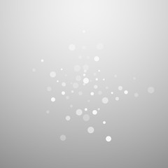 White dots Christmas background. Subtle flying sno