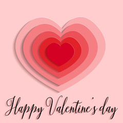 Happy valentine's day. Vector happy valentines day text lettering design. Holiday card. Party invitation poster. Valentines day background. Cute hand drawn illustration. Greeting card template.