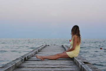 young woman on the beach