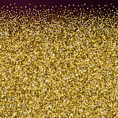 Round gold glitter luxury sparkling confetti. Scat
