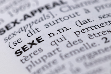 Définition du mot sexe dans le dictionnaire français