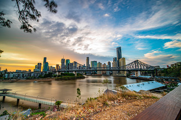 Obraz premium view of brisbane city