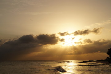 Sunset Over the Caribbean Sea