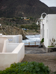 Beautiful street in a small fishing village of the coast. Translation of "Calle...":  "Street PUNTA BARRANCO NEGRO"