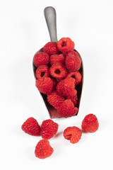 raspberries isolated on white background