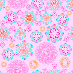     Traditional mandala ornament in gentle colors