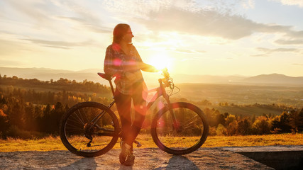 Fototapeta premium Bike adventure in the mountains