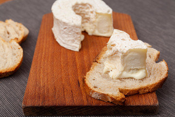french goat's milk cheese with bread