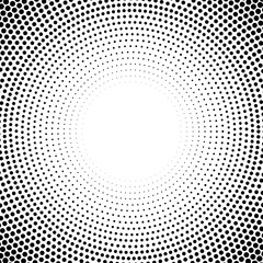 Halftone circle dotted frame .Abstract dots design . vector illustration .