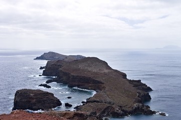 Fototapeta na wymiar Panoramic view of the volcanic island of 'Ponta de Sao Lourenço' in Madeira Island (Atlantic Ocean, Portugal, Europe)