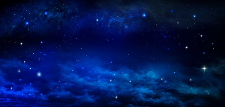 background of the night sky with stars