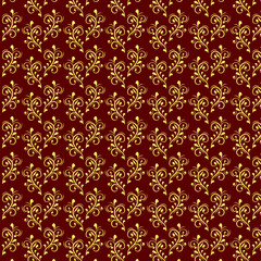 Seamless wallpaper pattern. fabric texture, background floral vector