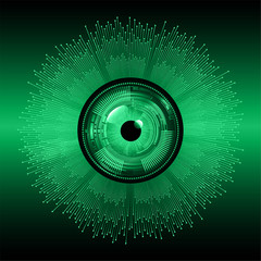 green eye cyber circuit future technology concept background