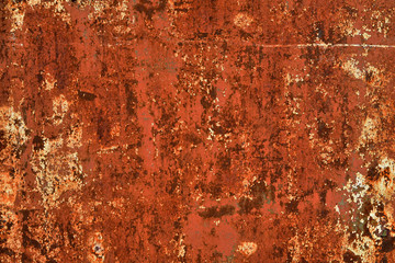 Rust on the  metal sheet.