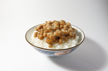 納豆をかけたご飯