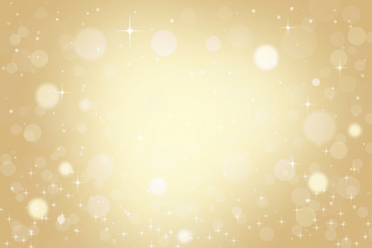 Gold Blur Abstract Background. Bokeh Christmas Blurred Beautiful Shiny Background Lights