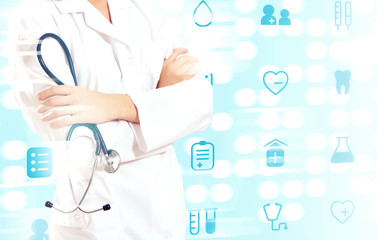 Doctor woman face not visible