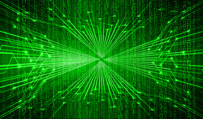 green cyber circuit future technology concept background