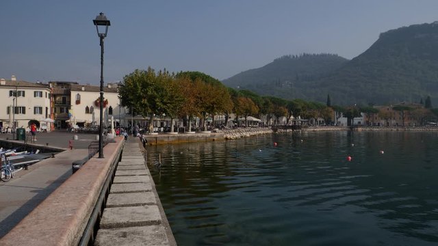 Harbor Panoramic. Garda Lake, Italy.