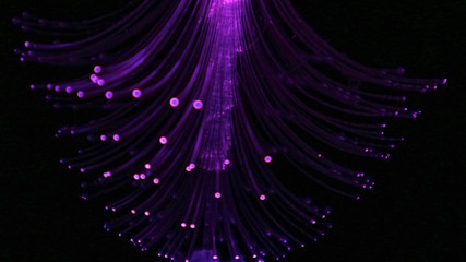 Fototapeta premium Christmas LED Tree Blur Image In Winter Night Light With Various Colors