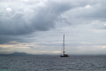 sailboat on the sea