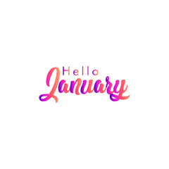 Hello January For Celebrate Moment Background