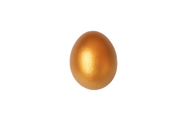 gold egg on isolated white background