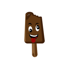 Sweet brown cartoon character mascot with a white background